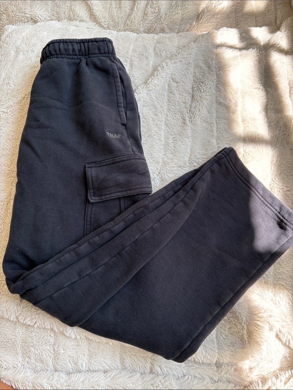 TNA Black Cargo Sweatpants